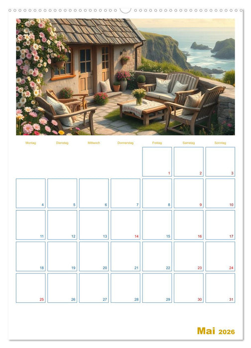 Cottageträume - Ein Jahr voller ländlicher Magie (CALVENDO Premium Wandkalender 2026)
