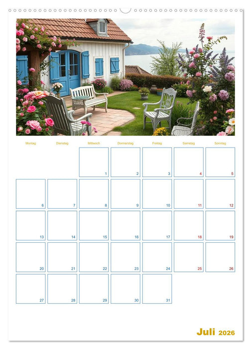 Cottageträume - Ein Jahr voller ländlicher Magie (CALVENDO Premium Wandkalender 2026)
