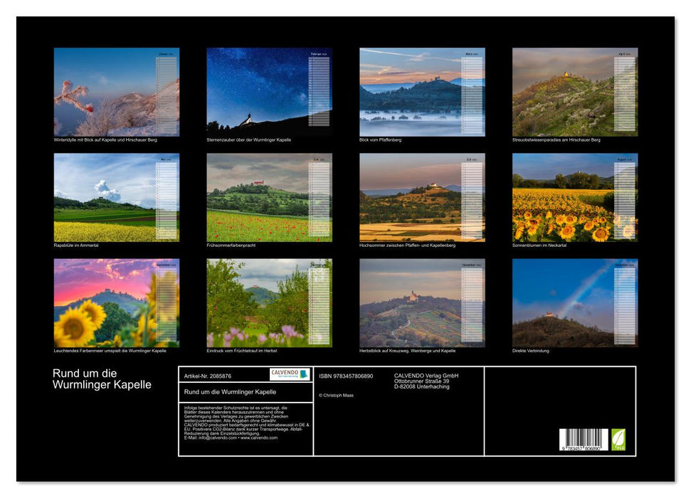 Rund um die Wurmlinger Kapelle (CALVENDO Wandkalender 2026)