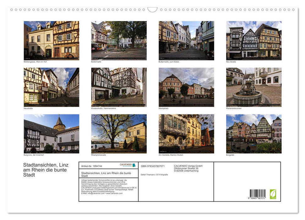 Stadtansichten, Linz am Rhein die bunte Stadt (CALVENDO Wandkalender 2026)