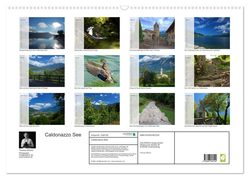 Caldonazzo See (CALVENDO Wandkalender 2026)