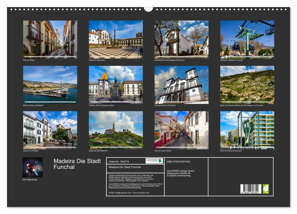 Madeira Die Stadt Funchal (CALVENDO Wandkalender 2026)