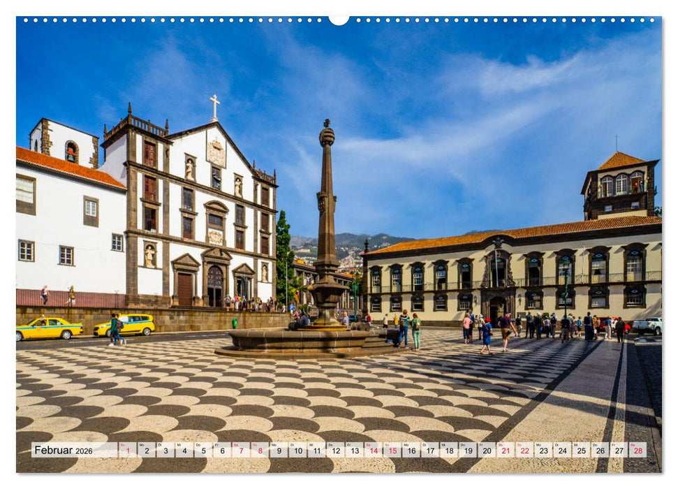 Madeira Die Stadt Funchal (CALVENDO Wandkalender 2026)