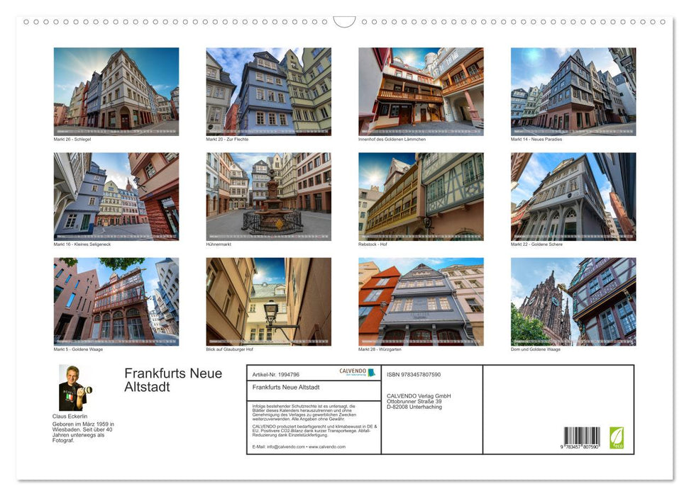 Frankfurts Neue Altstadt (CALVENDO Wandkalender 2026)