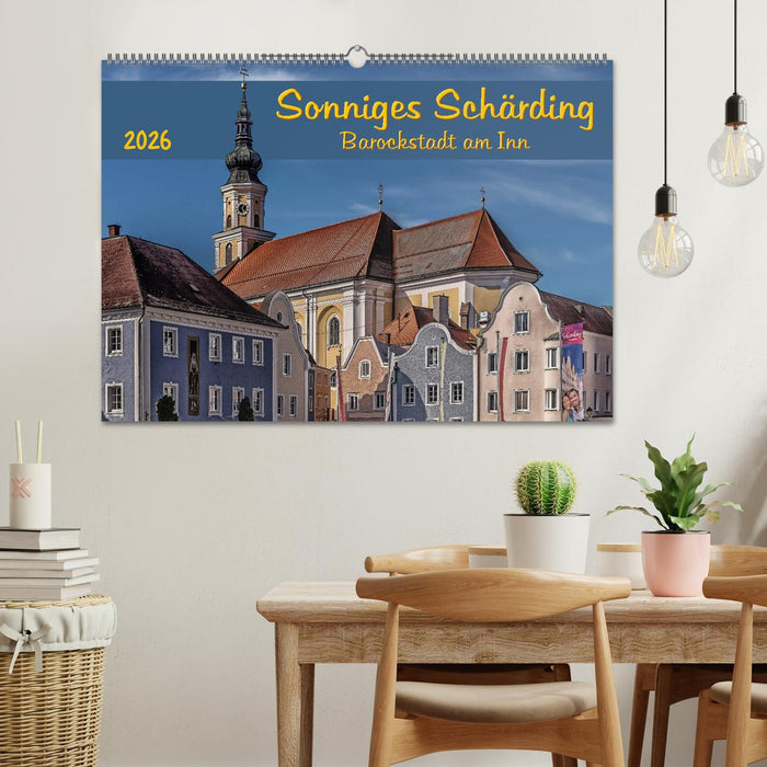 Sonniges Schärding, Barockstadt am Inn (CALVENDO Wandkalender 2026)