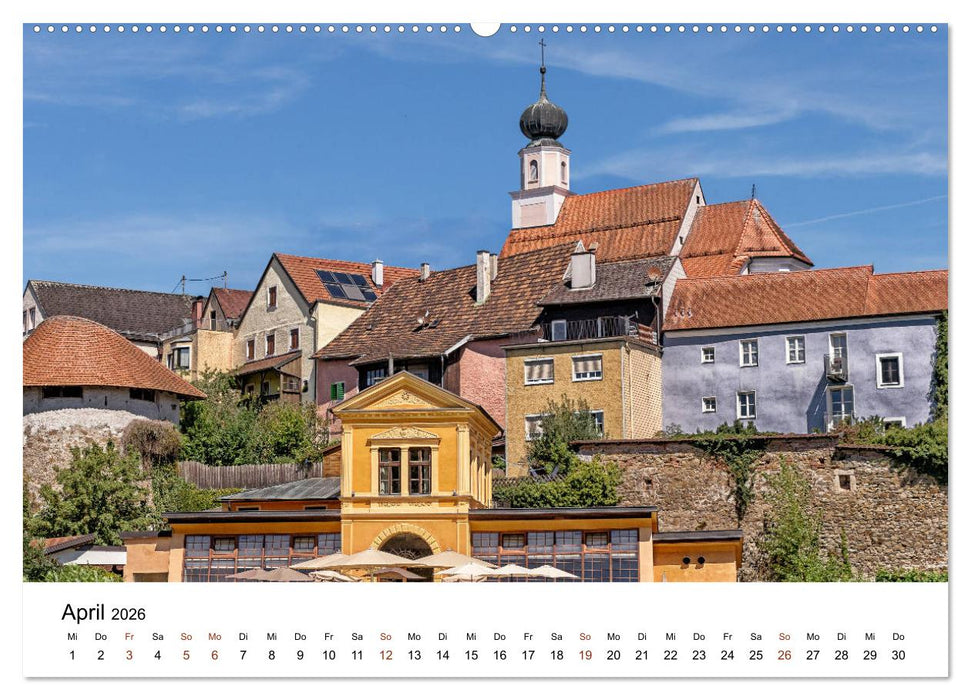 Sonniges Schärding, Barockstadt am Inn (CALVENDO Wandkalender 2026)