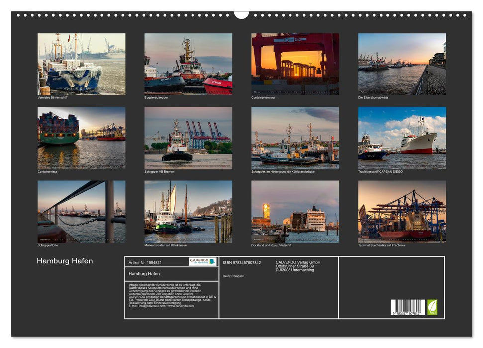 Hamburg Hafen (CALVENDO Wandkalender 2026)