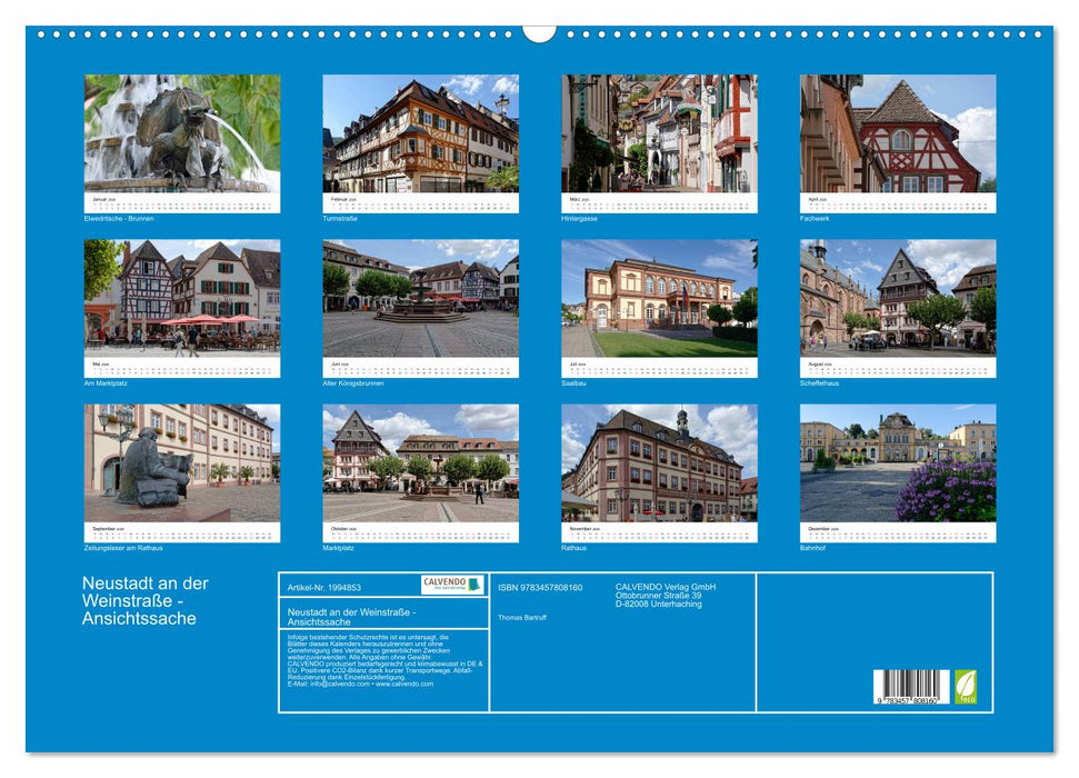 Neustadt an der Weinstraße - Ansichtssache (CALVENDO Wandkalender 2026)