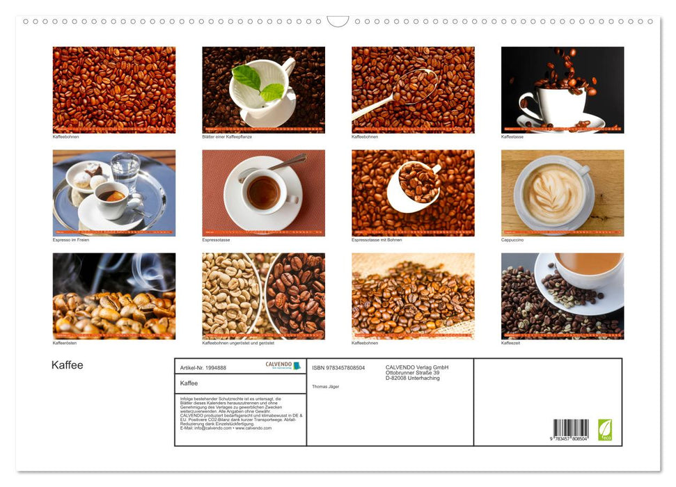 Kaffee (CALVENDO Wandkalender 2026)