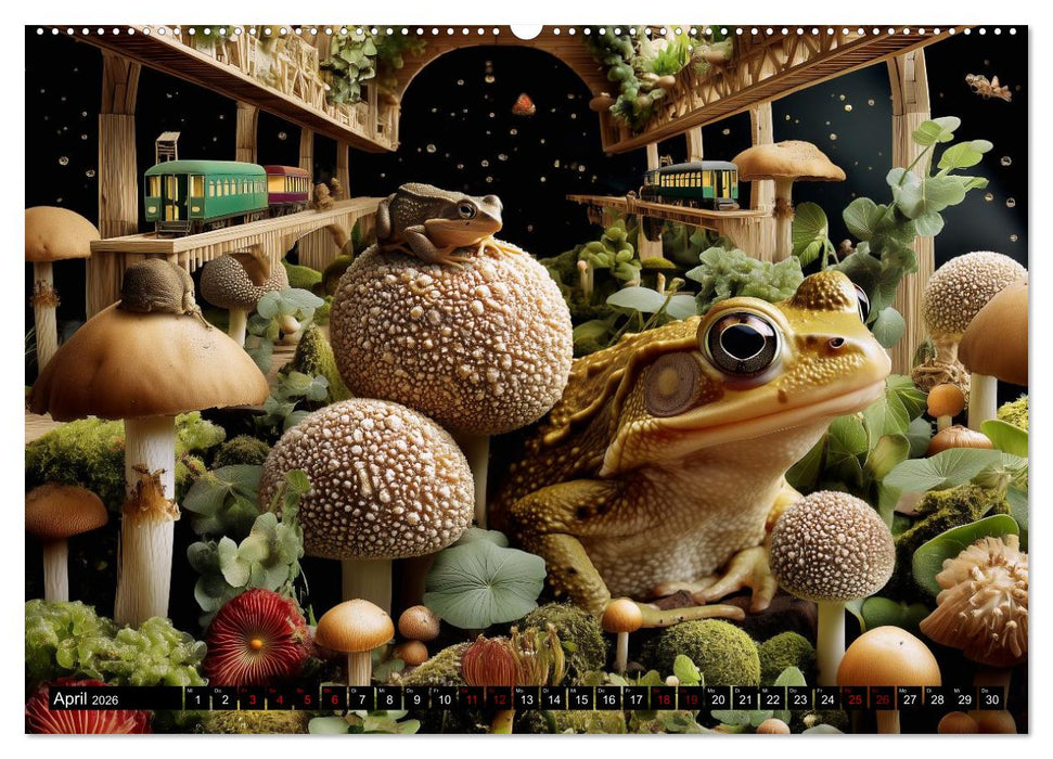 Toadtopia. Fantastische Krötenwelten (CALVENDO Wandkalender 2026)