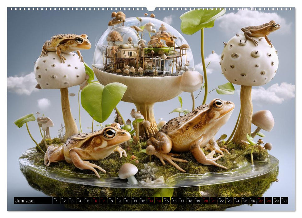Toadtopia. Fantastische Krötenwelten (CALVENDO Wandkalender 2026)