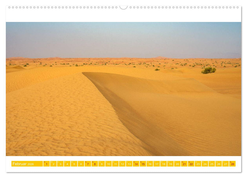 Die Wüste von Dubai (CALVENDO Wandkalender 2026)