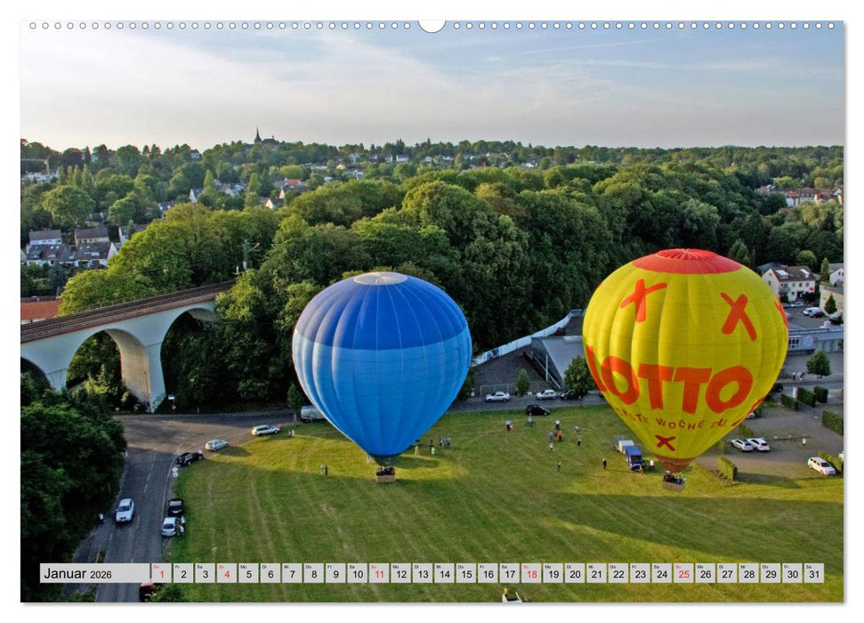 Aachen aus der Luft - Eine Fahrt mit dem Heißluftballon (CALVENDO Wandkalender 2026)