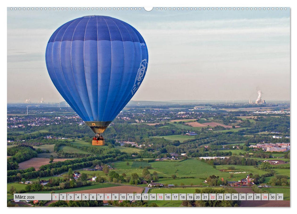 Aachen aus der Luft - Eine Fahrt mit dem Heißluftballon (CALVENDO Wandkalender 2026)