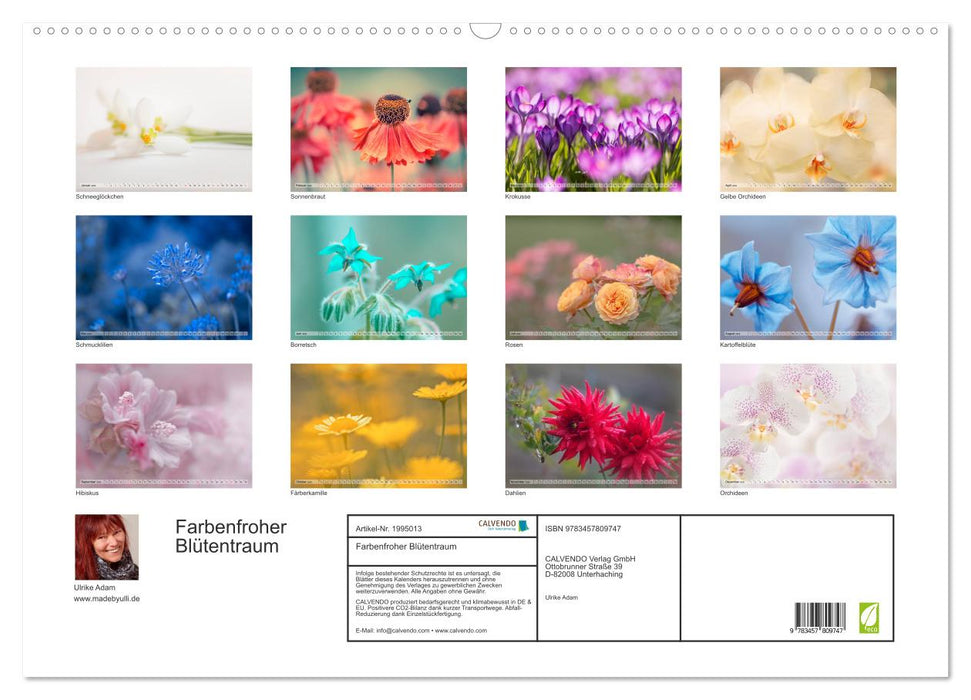 Farbenfroher Blütentraum (CALVENDO Wandkalender 2026)