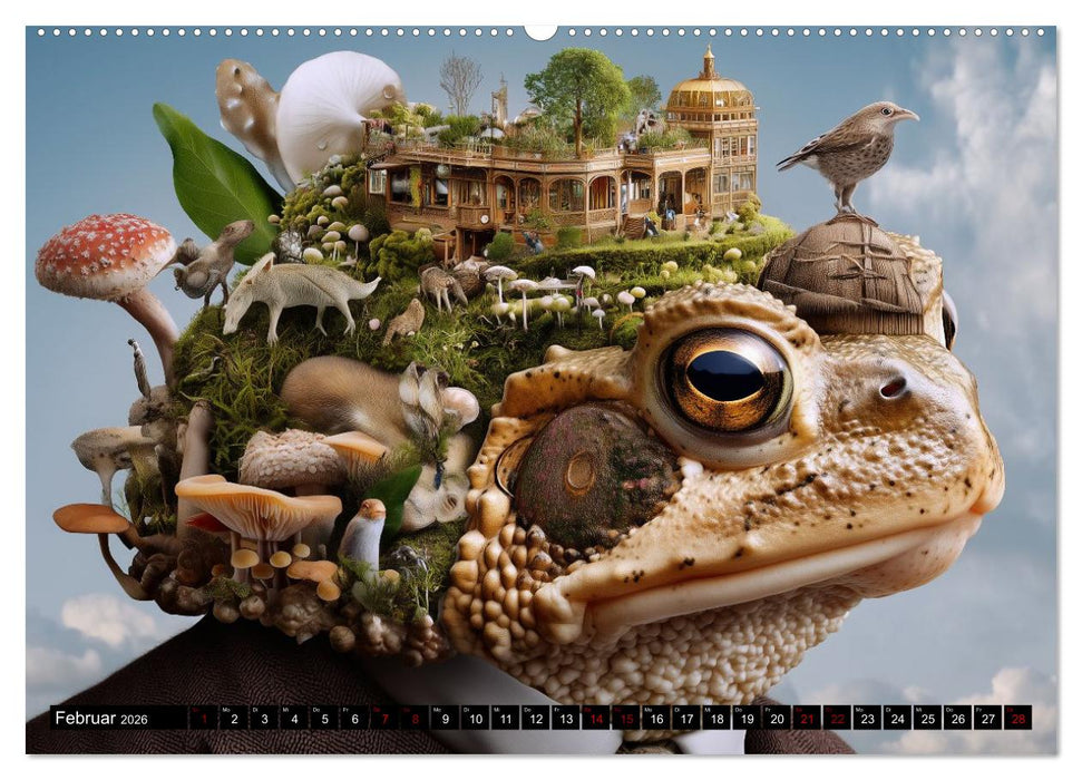 Toadtopia. Fantastische Krötenwelten (CALVENDO Premium Wandkalender 2026)
