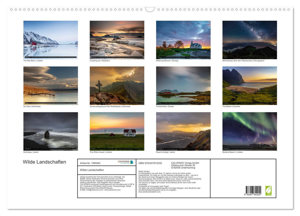 Wilde Landschaften (CALVENDO Wandkalender 2026)