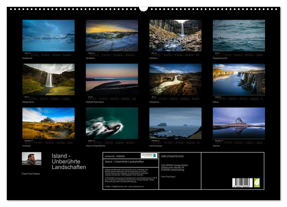 Island - Unberührte Landschaften (CALVENDO Wandkalender 2026)