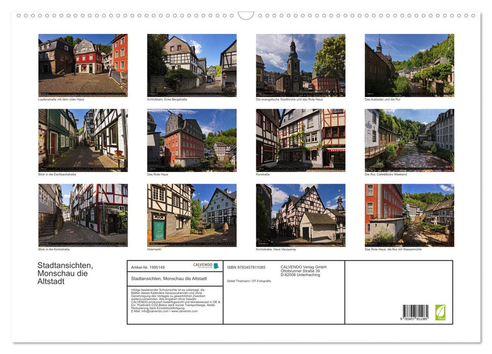 Stadtansichten, Monschau die Altstadt (CALVENDO Wandkalender 2026)