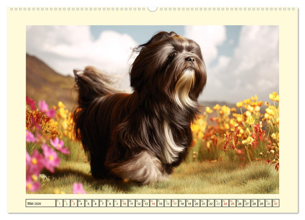 Lhasa Apso Charme. Die kleinen Hüter des Glücks (CALVENDO Premium Wandkalender 2026)