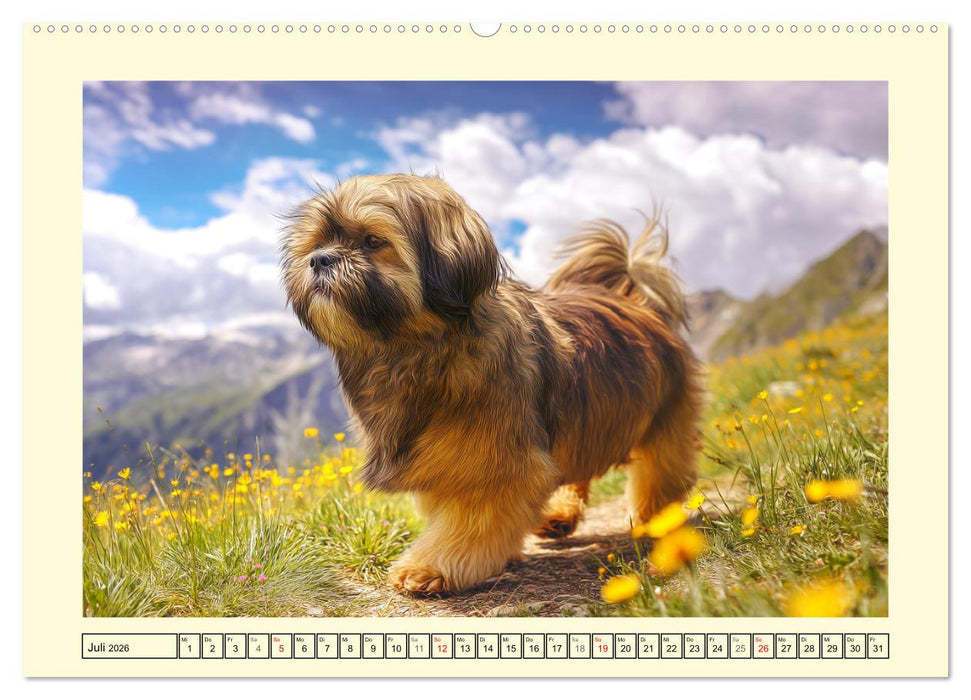 Lhasa Apso Charme. Die kleinen Hüter des Glücks (CALVENDO Premium Wandkalender 2026)
