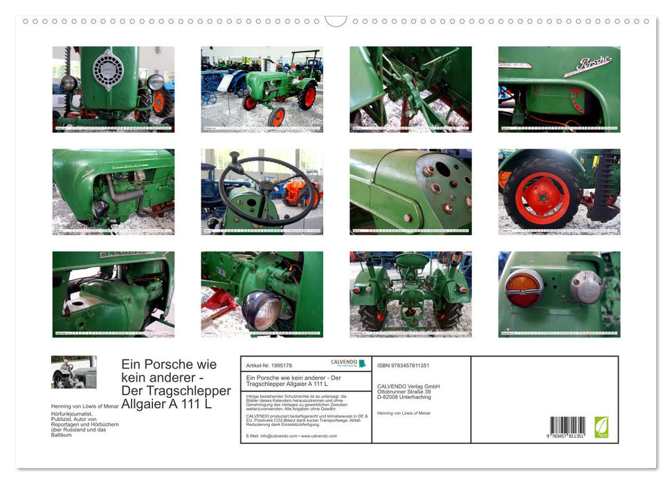 Ein Porsche wie kein anderer - Der Tragschlepper Allgaier A 111 L (CALVENDO Wandkalender 2026)