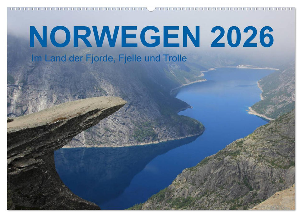 Norwegen 2026 - Im Land der Fjorde, Fjelle und Trolle (CALVENDO Wandkalender 2026)