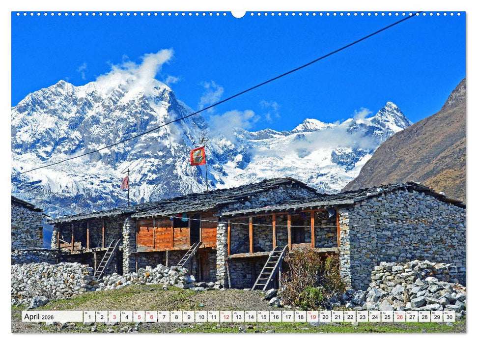 NEPAL, die Umrundung des Manaslu (CALVENDO Wandkalender 2026)