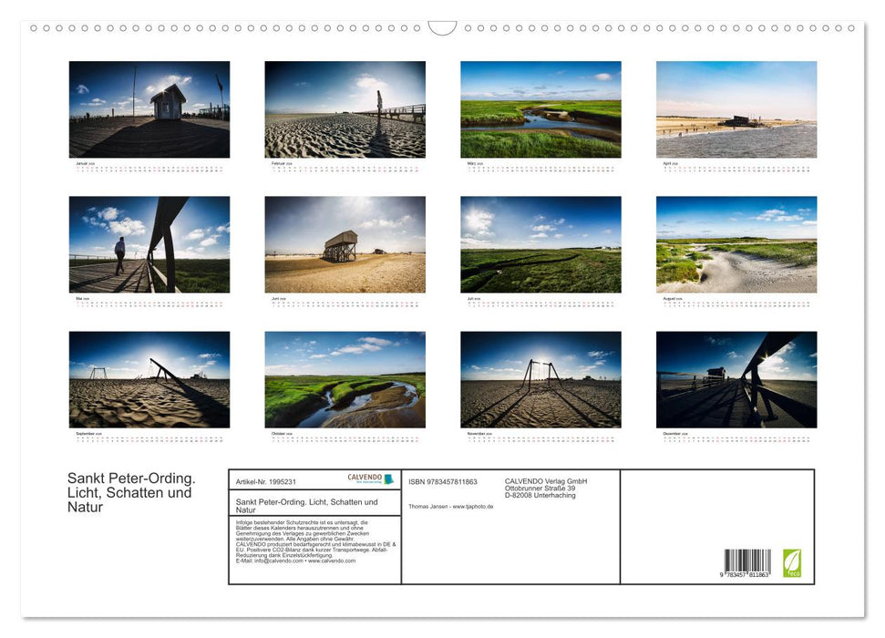 Sankt Peter-Ording. Licht, Schatten und Natur (CALVENDO Wandkalender 2026)
