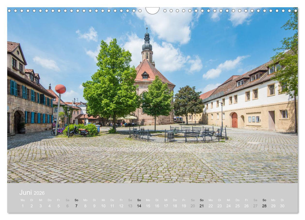 Hugenottenstadt Erlangen 2026 (CALVENDO Wandkalender 2026)