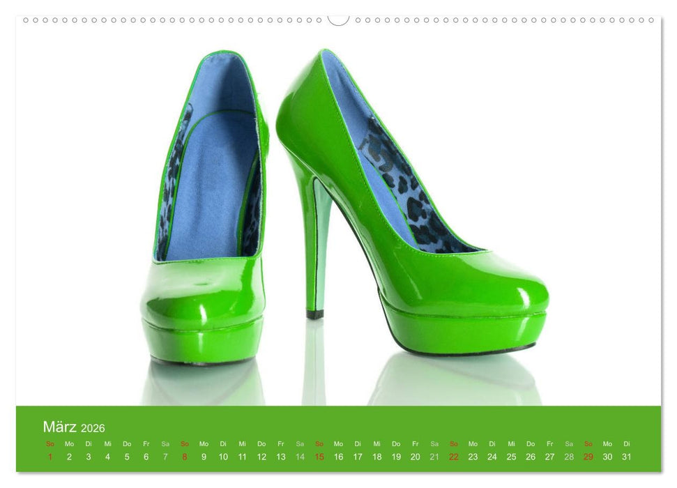 Farbenfrohe High Heels (CALVENDO Wandkalender 2026)