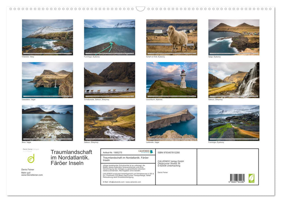 Traumlandschaft im Nordatlantik. Färöer Inseln (CALVENDO Wandkalender 2026)