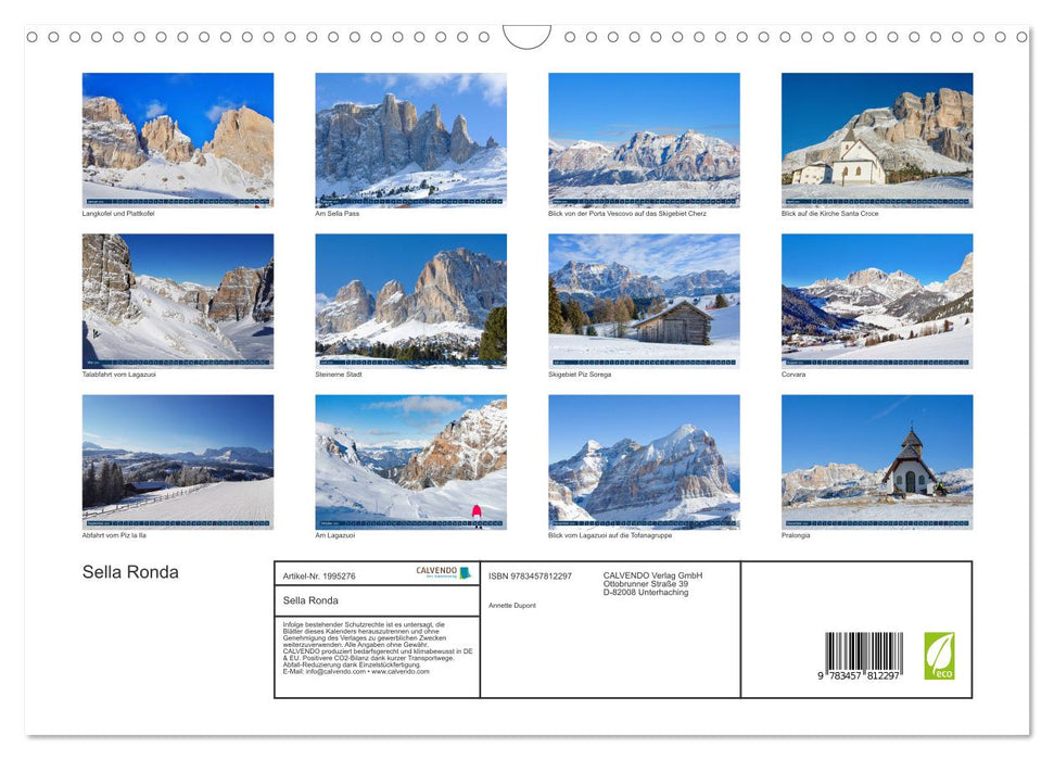 Sella Ronda (CALVENDO Wandkalender 2026)