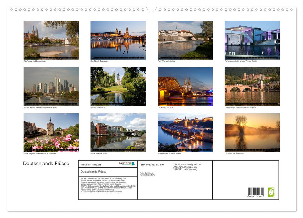 Deutschlands Flüsse (CALVENDO Wandkalender 2026)