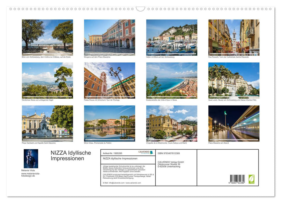 NIZZA Idyllische Impressionen (CALVENDO Wandkalender 2026)