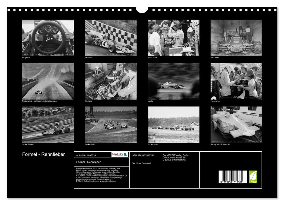 Formel - Rennfieber (CALVENDO Wandkalender 2026)