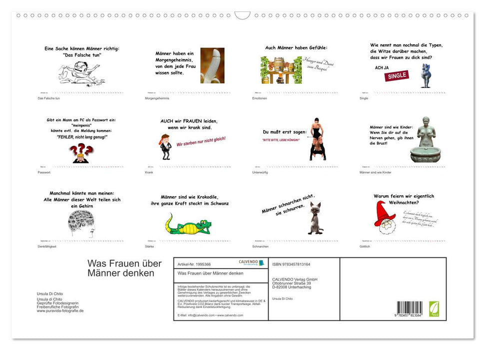 Was Frauen über Männer denken (CALVENDO Wandkalender 2026)