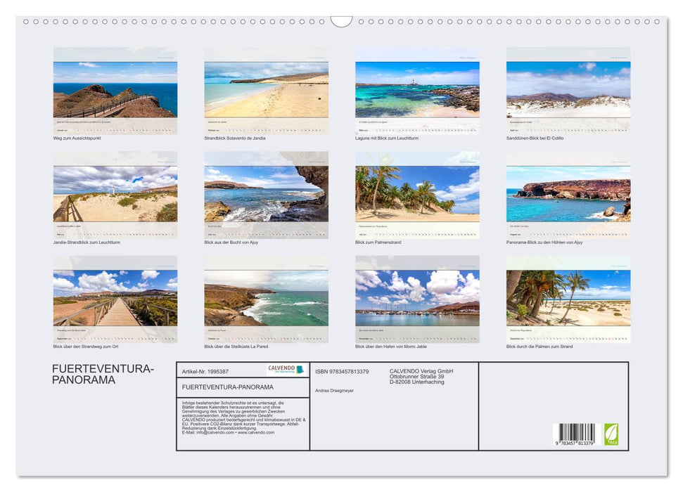 FUERTEVENTURA-PANORAMA (CALVENDO Wandkalender 2026)