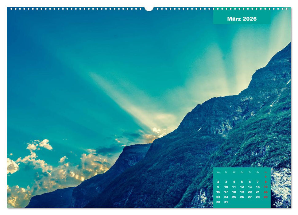 Geiranger - grandiose Fjordlandschaft (CALVENDO Wandkalender 2026)