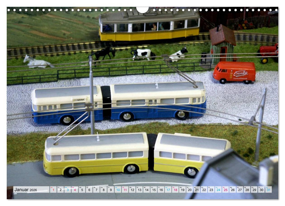Trolley-Bus H0 (CALVENDO Wandkalender 2026)