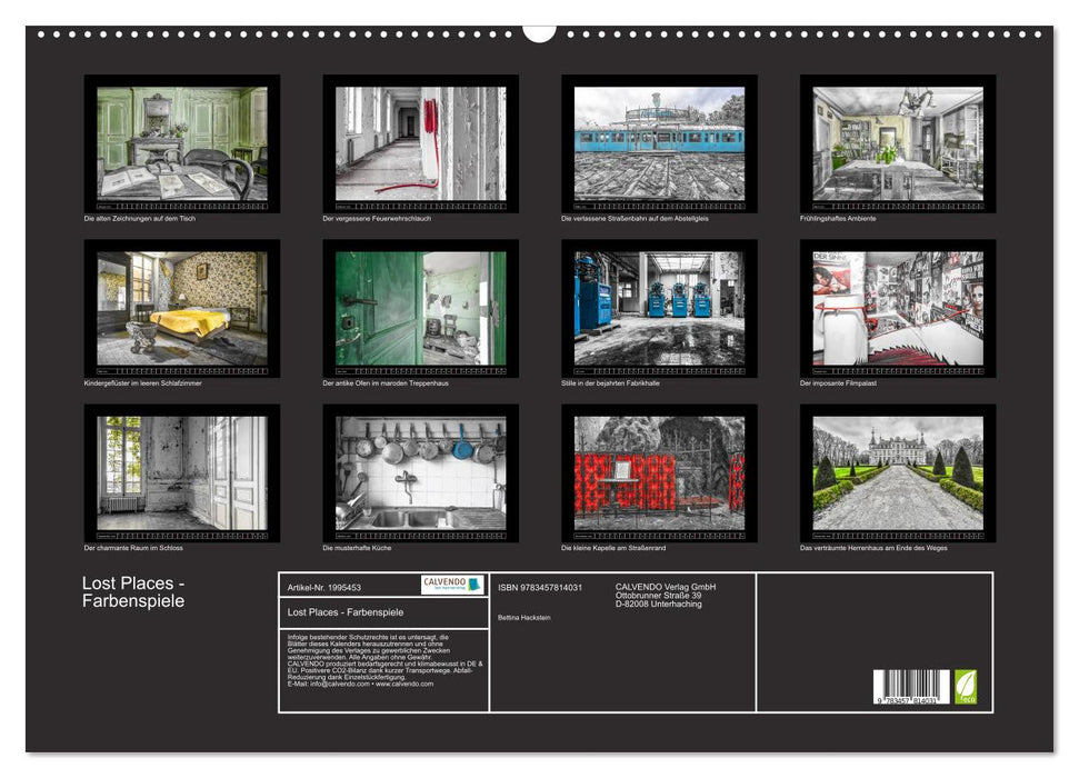 Lost Places - Farbenspiele (CALVENDO Wandkalender 2026)
