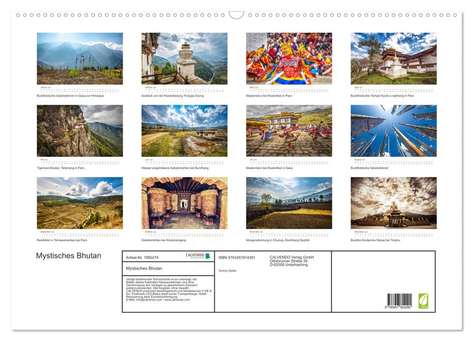Mystisches Bhutan (CALVENDO Wandkalender 2026)