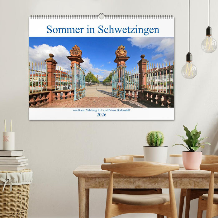 Sommer in Schwetzingen von Karin Vahlberg Ruf und Petrus Bodenstaff (CALVENDO Wandkalender 2026)