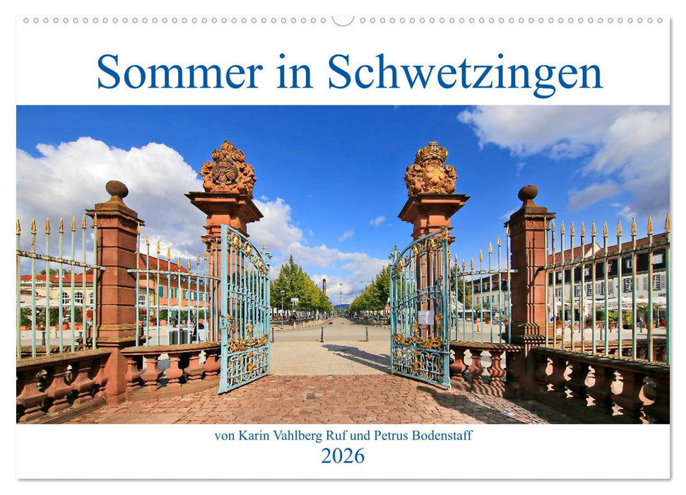Sommer in Schwetzingen von Karin Vahlberg Ruf und Petrus Bodenstaff (CALVENDO Wandkalender 2026)