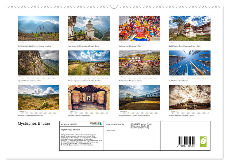 Mystisches Bhutan (CALVENDO Premium Wandkalender 2026)