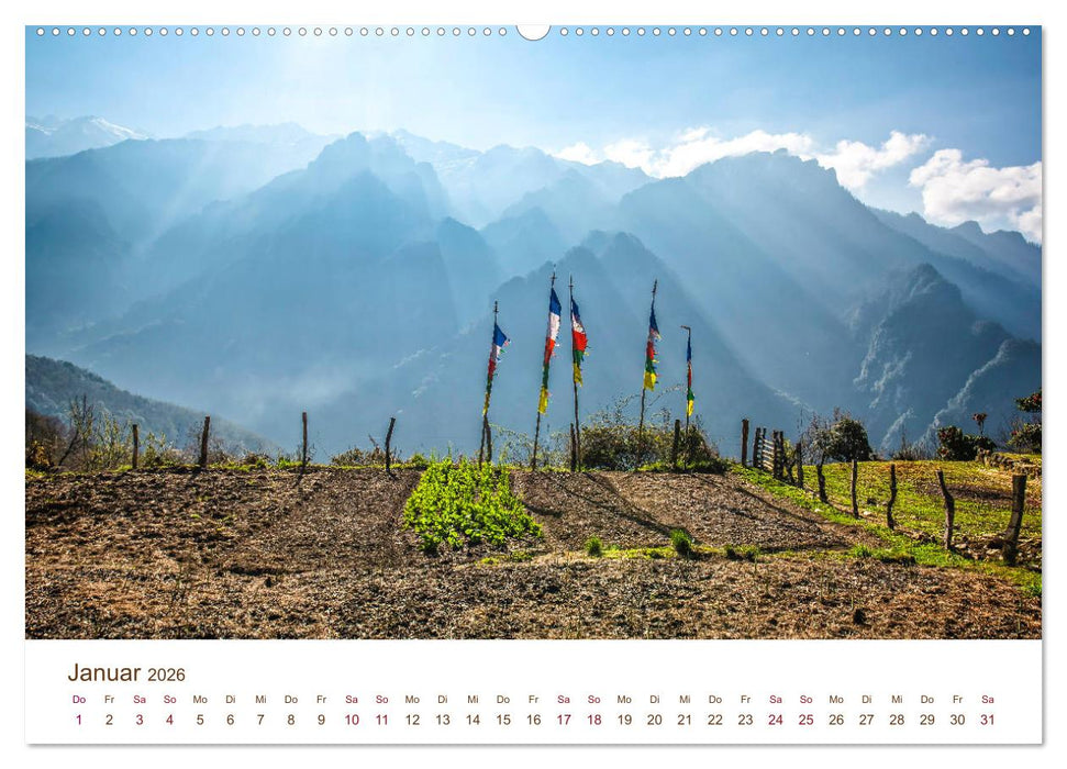 Mystisches Bhutan (CALVENDO Premium Wandkalender 2026)