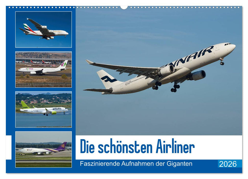 Die schönsten Airliner (CALVENDO Wandkalender 2026)