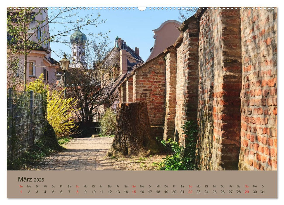 Stressfreie Zone! Parks und grüne Oasen in Augsburg (CALVENDO Wandkalender 2026)