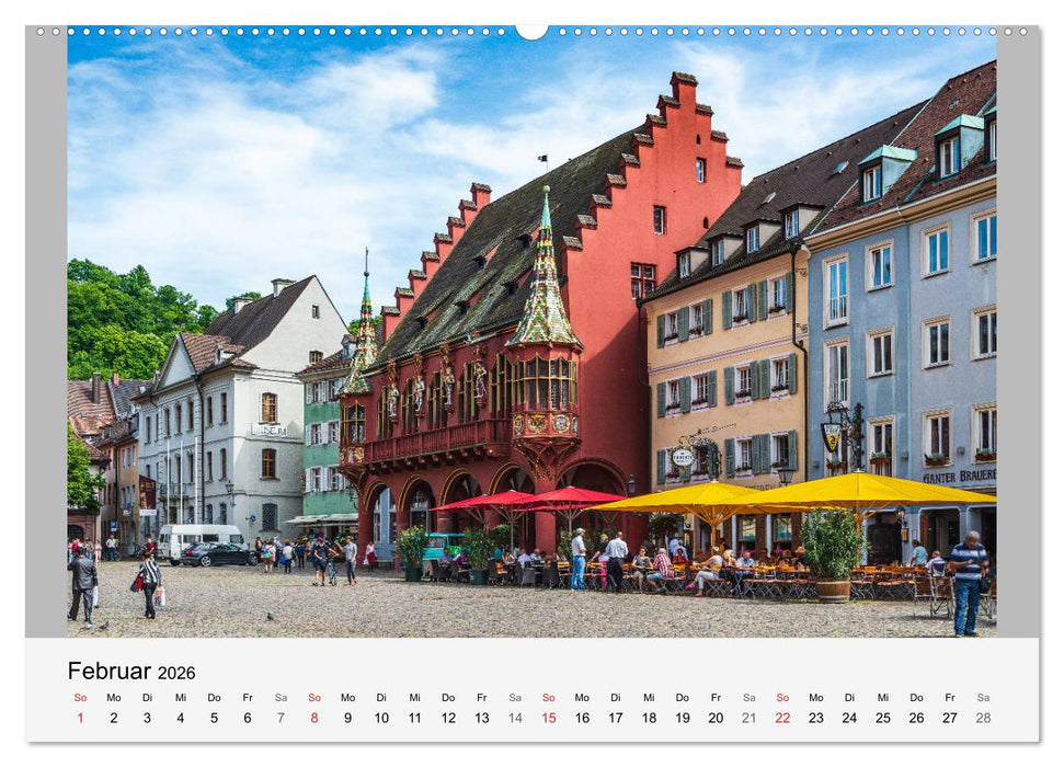 Freiburg im Breisgau. Malerische Stadt am Rande des Schwarzwaldes (CALVENDO Wandkalender 2026)