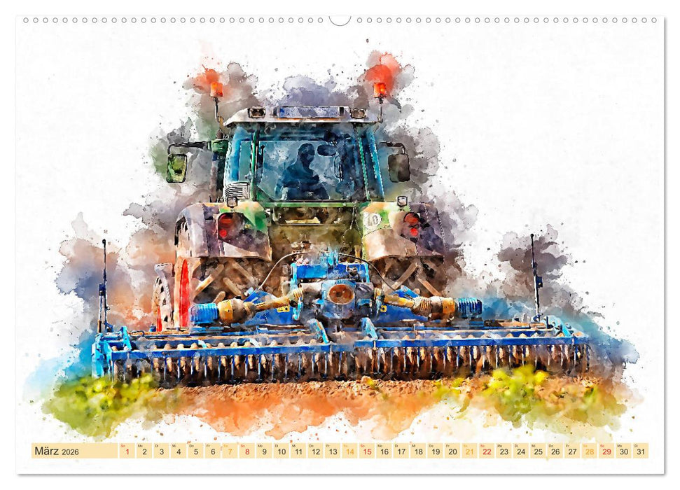 Traktoren - malerische Kraftpakete in der Landwirtschaft (CALVENDO Wandkalender 2026)